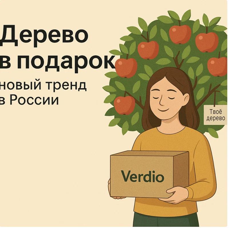 🎁 Дерево в подарок: новый тренд в России